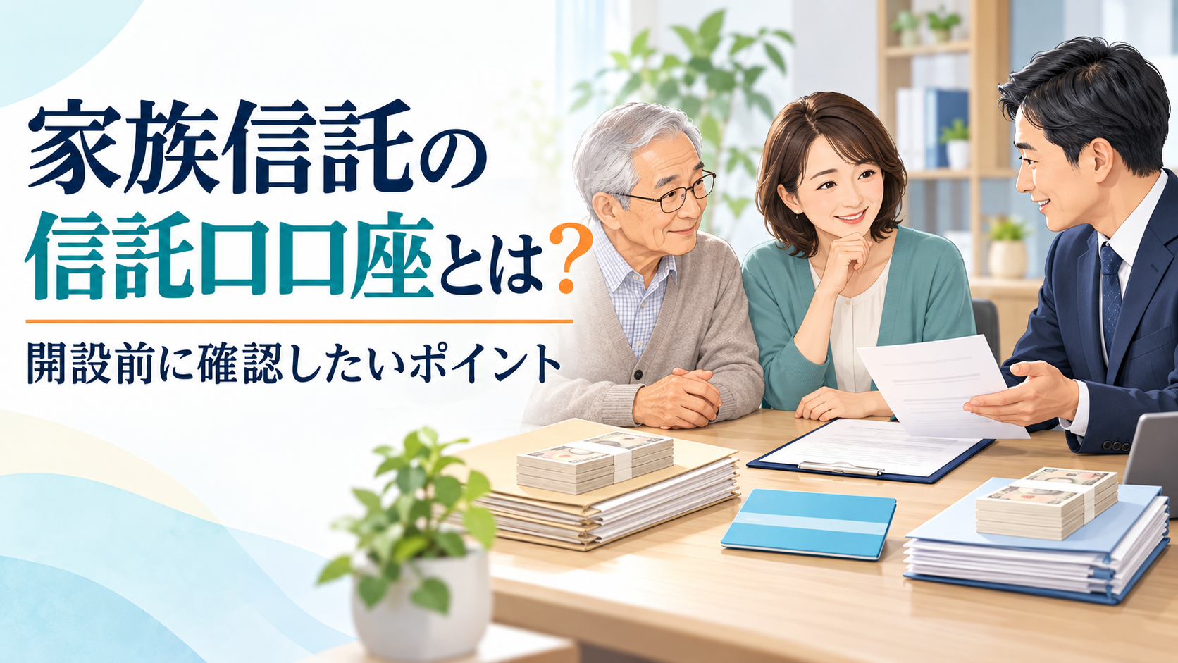 家族信託の信託口口座とは?普通預金との違いや開設の注意点