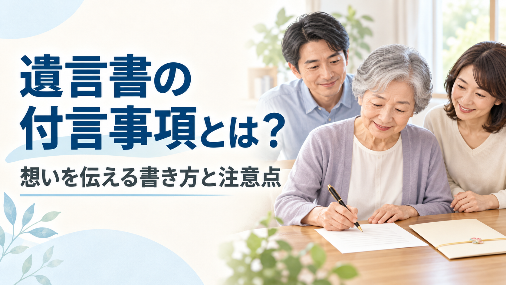 遺言書の付言事項とは？法的効力・書き方・文例を司法書士が解説